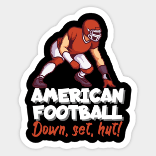 American football. Down, set, hut! Sticker